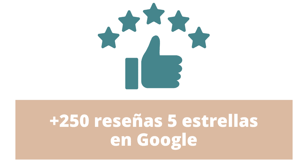 Más de 250 reseñas 5 estrellas en Google