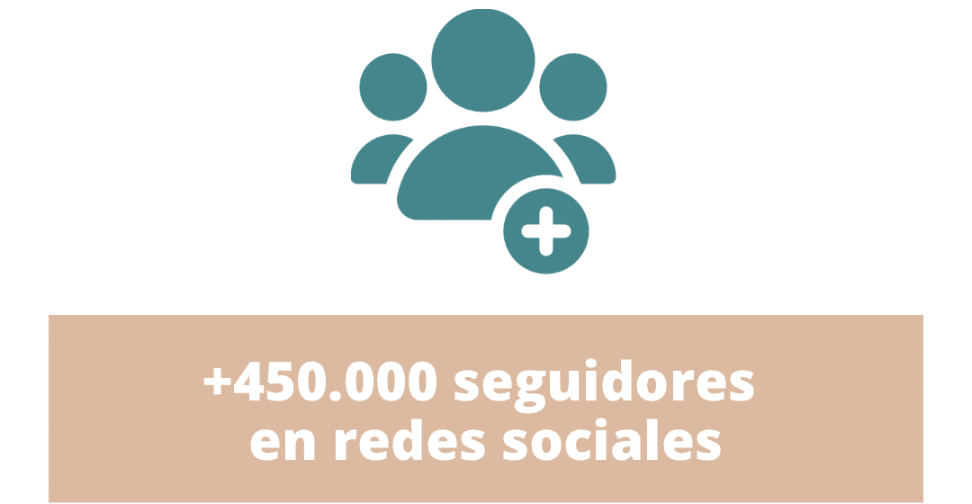 Más de 450.000 seguidores en redes sociales